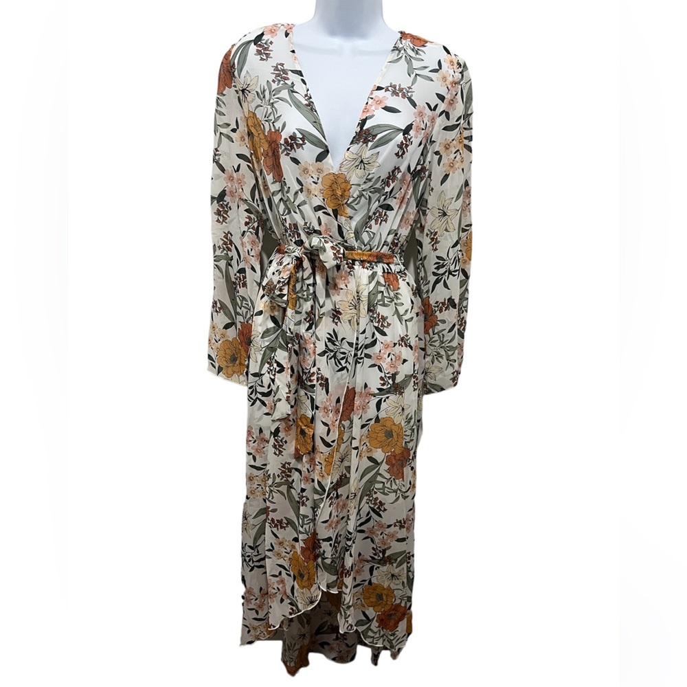 Floral Maxi Dress with Belt